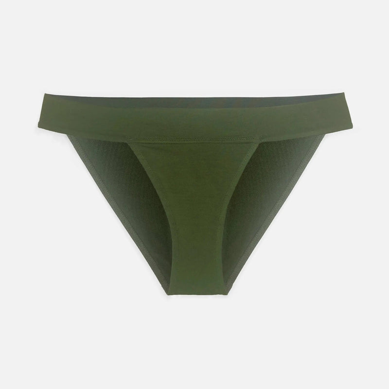 Caress banded bikini Avocado - Monique Morin Lingerie