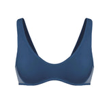 Product thumbnail Core Scoop Neck Bralette Dark Denim Blue Pre-Order - Monique Morin Lingerie