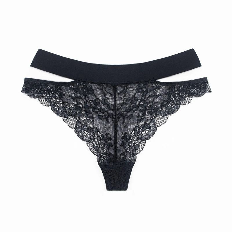 Wild Lace Cheeky Panty Black - Monique Morin