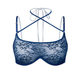 Product thumbnail Rush Wired Bra Dark Denim Blue - Monique Morin Lingerie