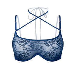 Rush Wired Bra Dark Denim Blue - Monique Morin Lingerie