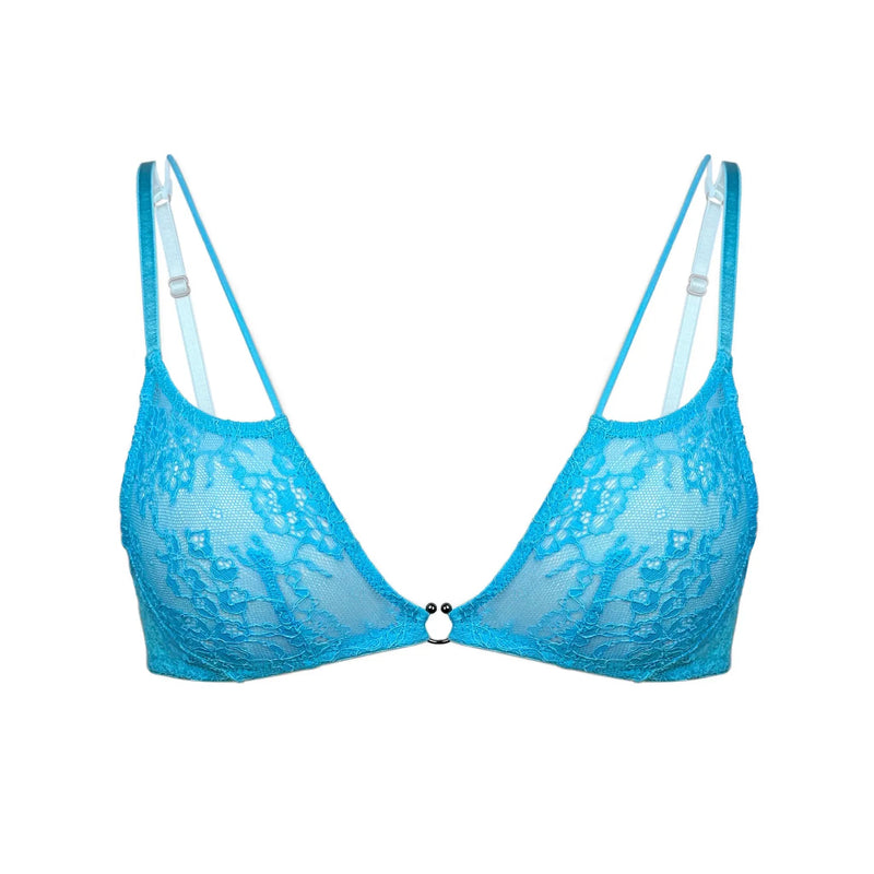 Amphitrite Bralette Blue Flame - Monique Morin Lingerie