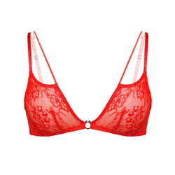 Amphitrite Bralette Fire Red - Monique Morin Lingerie