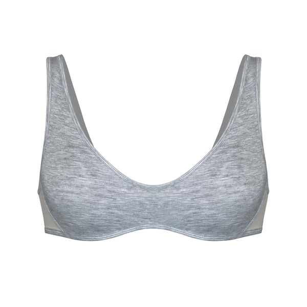 Core - Brassière à encolure dégagée Fog 