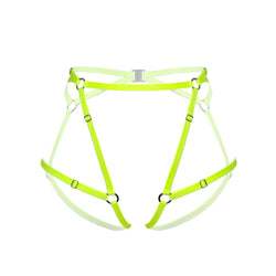 Frisson Harness Acid Green - Monique Morin Lingerie