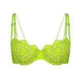 Product thumbnail Frisson Balconette Bra Acid Green - Monique Morin Lingerie