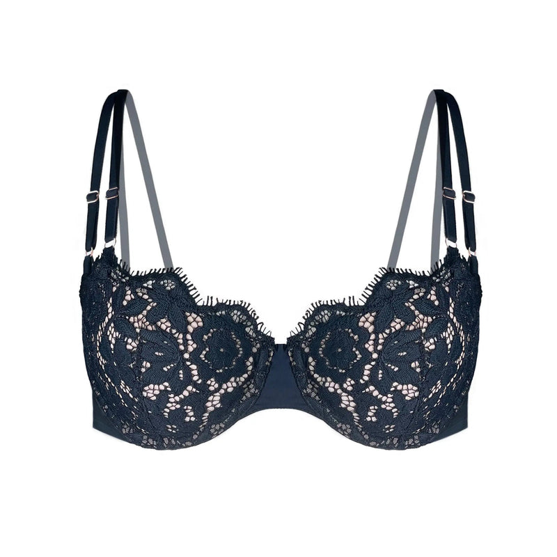 Frisson Balconette Bra Black - Monique Morin Lingerie