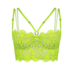 Frisson Bustier Acid Green - Monique Morin Lingerie