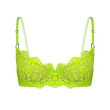 Product thumbnail Frisson Lace Demi Bra Acid Green - Monique Morin Lingerie