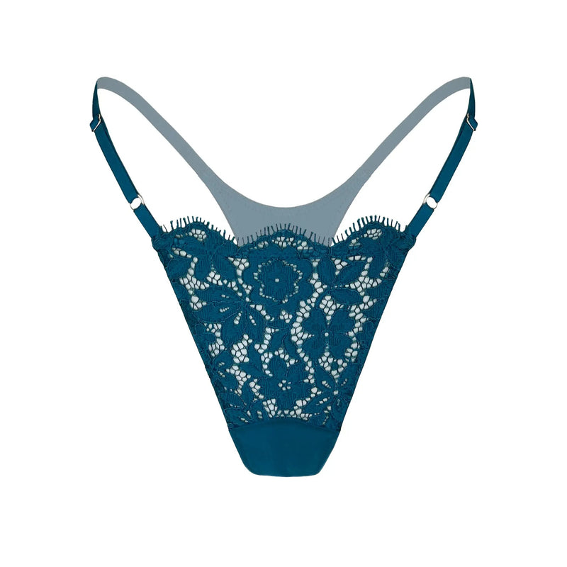 Frisson Micro-G Thong Tourmaline - Monique Morin Lingerie