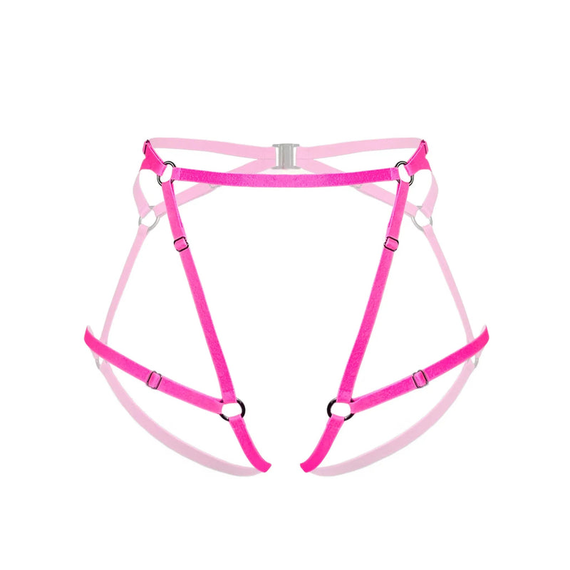 Frisson Harness Hot Pink Wholesale Pre-Order - Monique Morin Lingerie