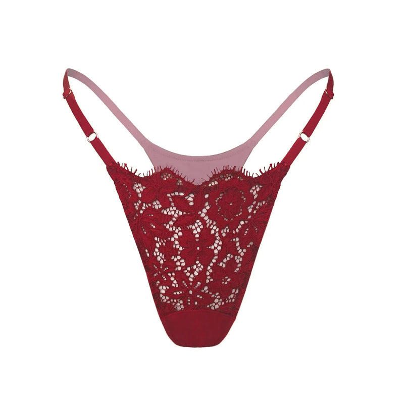 Frisson Micro-G Thong Bloodstone - Monique Morin Lingerie