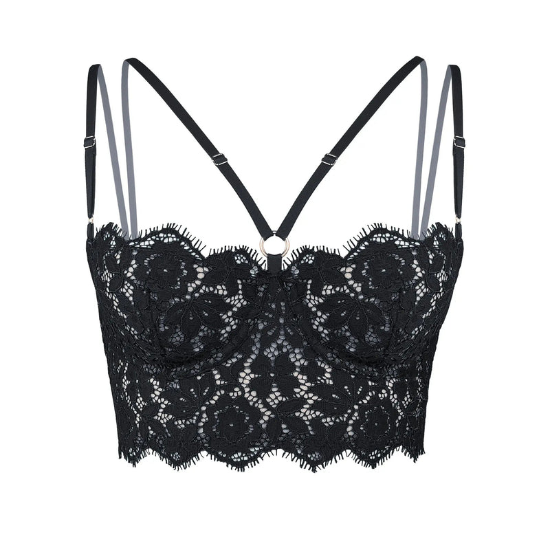 Frisson Bustier Black Pre- Order - Monique Morin Lingerie