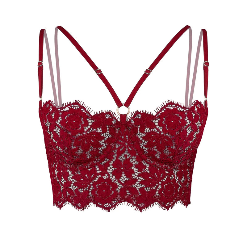 Frisson Bustier Bloodstone - Monique Morin Lingerie