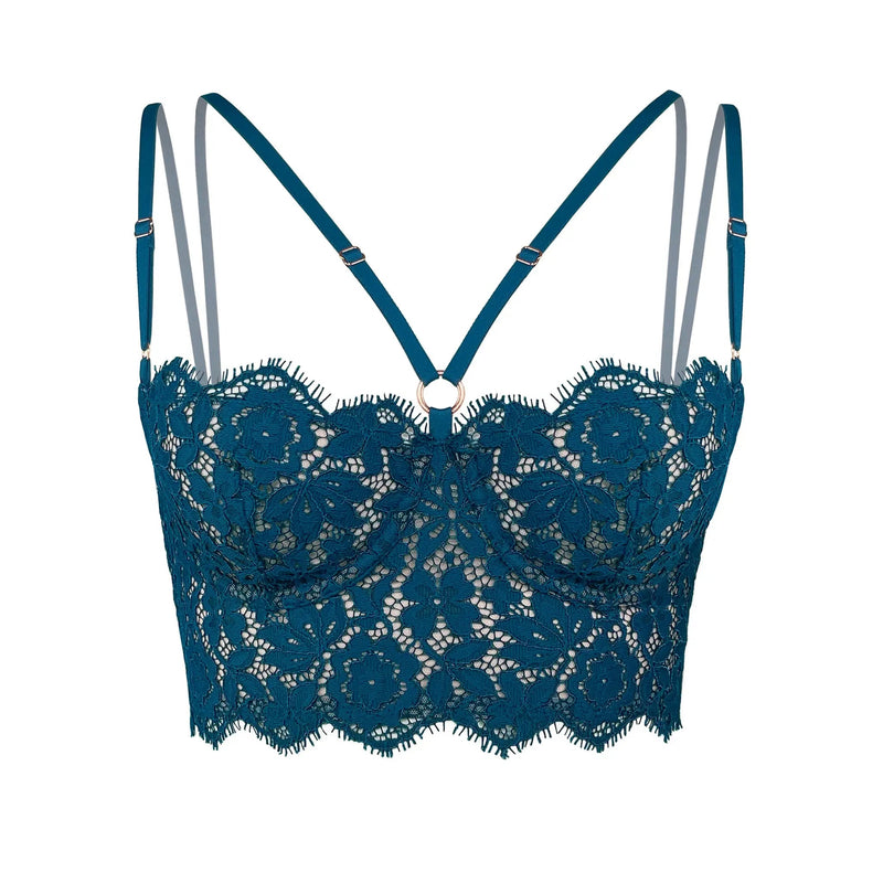 Frisson Bustier Tourmaline - Monique Morin Lingerie