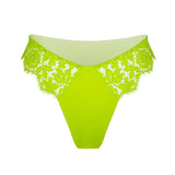 Product thumbnail Frisson Hi Leg Panty Acid Green - Monique Morin Lingerie