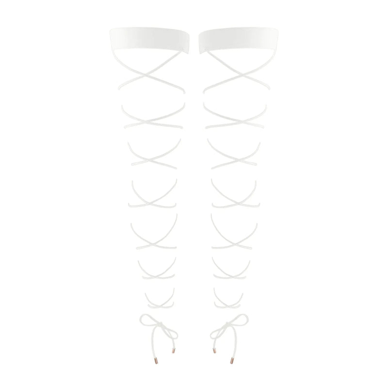 Crisscross Stay Up Crystal - Monique Morin Lingerie