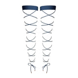 Product thumbnail Crisscross Stay Up Dark Denim Blue - Monique Morin Lingerie