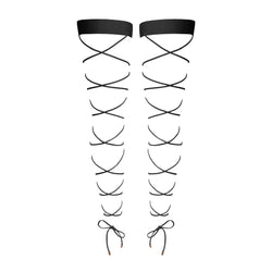 Crisscross Stay Up Black - Monique Morin Lingerie