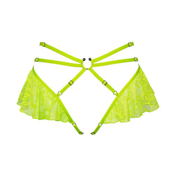 Hologram Skirted Harness Acid Green