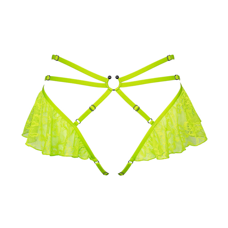 Hologram Skirted Harness Acid Green