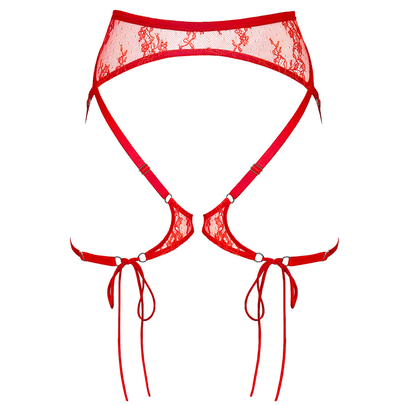 Moonstruck Lace Harness Fire Red