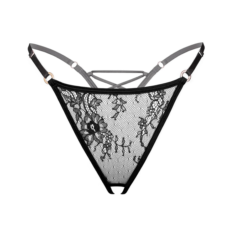 Moonstruck Thong Ouvert Black