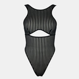 Product thumbnail Vertigo Cutout Bodysuit Black Monique Morin 