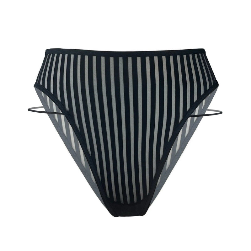 Vertigo High Leg Panty Black - Monique Morin Lingerie