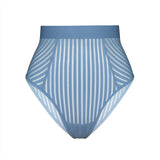 Product thumbnail Vertigo Hi Waisted Brief Denim Blue - Monique Morin Lingerie