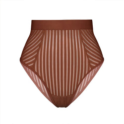 Vertigo Hi Waisted Brief Salted Caramel - Monique Morin Lingerie