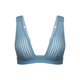 Product thumbnail Vertigo V Neck Bralette Denim Blue - Monique Morin Lingerie