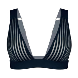 Vertigo V Neck Bralette Black - Monique Morin Lingerie