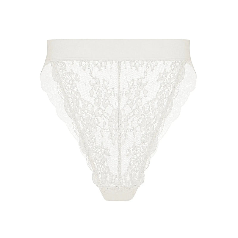 Wild Lace Hi Leg Crystal - Monique Morin Lingerie