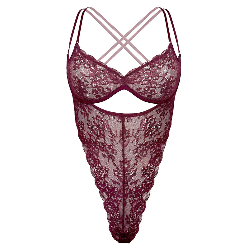 Rush Ouvert Bodysuit Velvet - Monique Morin Lingerie