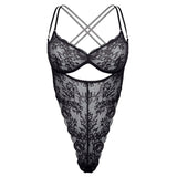 Product thumbnail Rush Ouvert Bodysuit Black - Monique Morin Lingerie