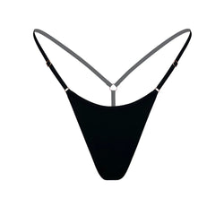 Caress Micro-G String Black - Monique Morin Lingerie