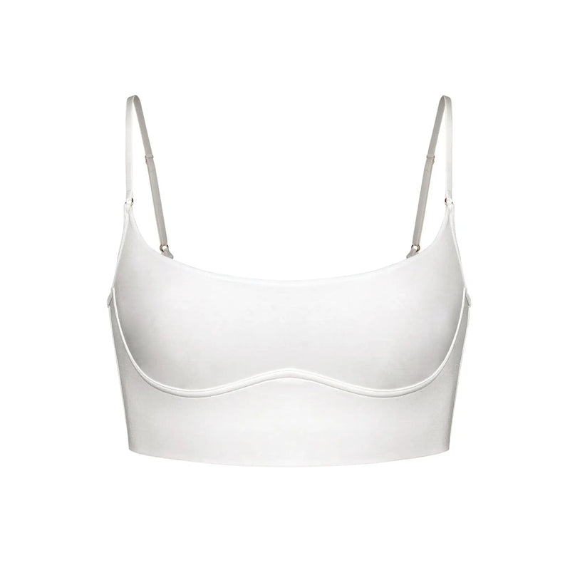 Core Long Line Bralette Crystal - Monique Morin Lingerie