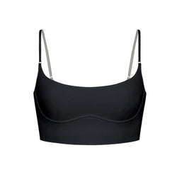 Core Long Line Bralette Black - Monique Morin Lingerie
