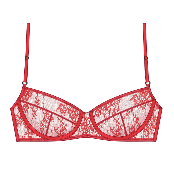 Moonstruck Balconette Bra Fire Red
