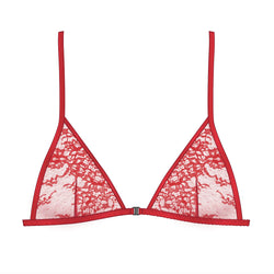 Moonstruck Triangle Bralette Fire Red