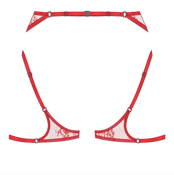 Moonstruck Lace Harness Fire Red