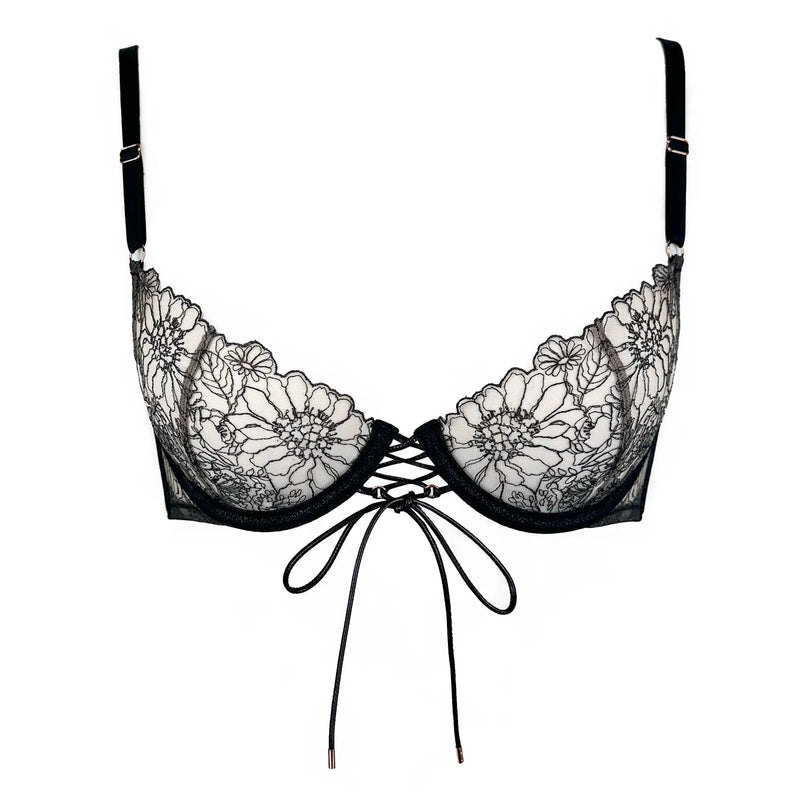 Whisper Wired Demi Bra Noir Vente en gros Pré-commande