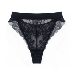 Wild Lace Hi Leg Black - Monique Morin Lingerie