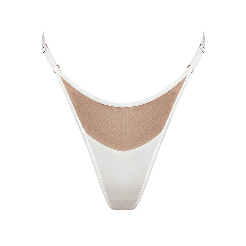 Core Adjustable Thong Crystal - Monique Morin Lingerie